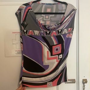 Emilio Pucci cowlneck shirt